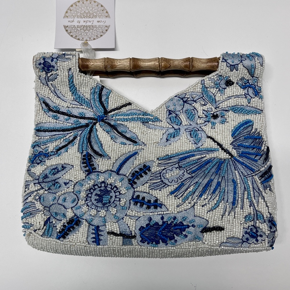 Blue Floral Beaded Bag NWT TikTok Instagram Viral